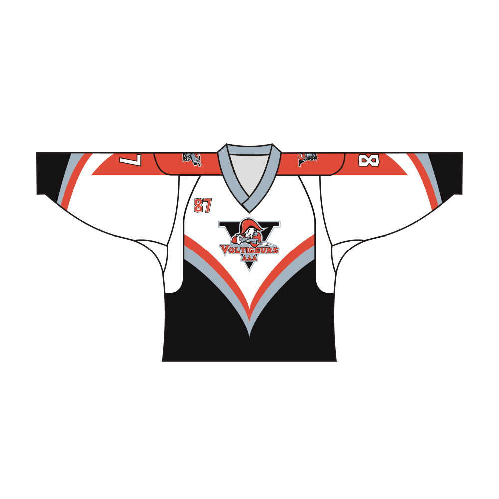 Sublimated VOLTIGEURS AAA Team Design Hockey Shirts