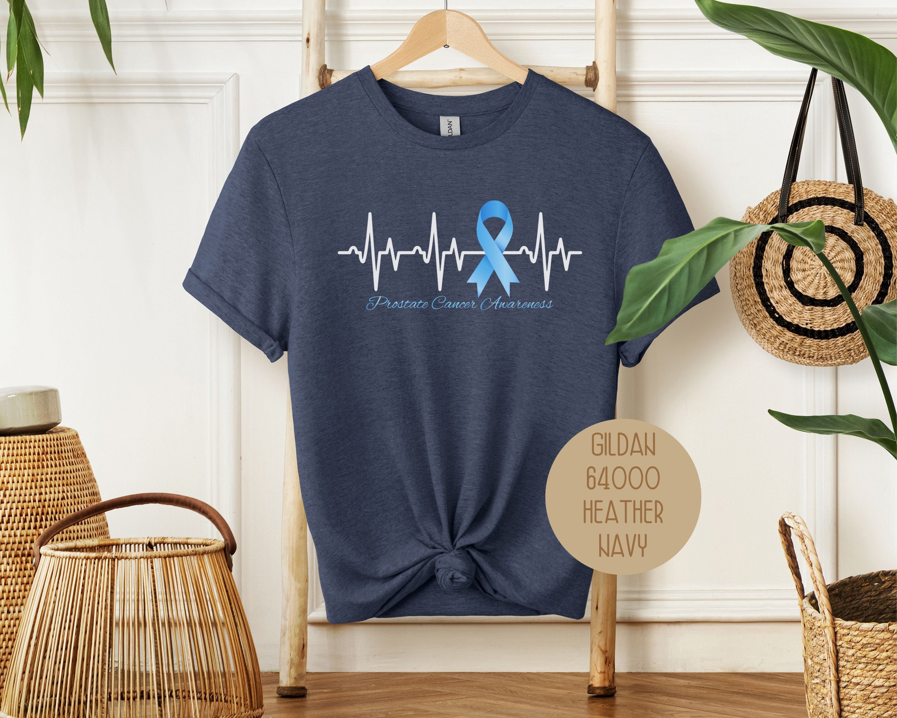 Prostate Cancer Blue Ribbon Awareness Shirt