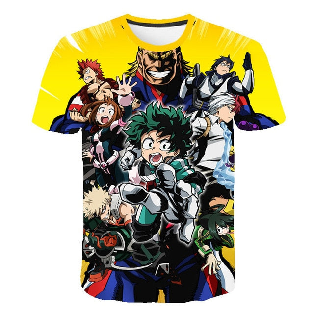 My Hero Academia Boku no hero Shirts 3D Print T shirt Hipster Cosplay Unisex tshirt Casual Boys Skateboard Hip-Hop