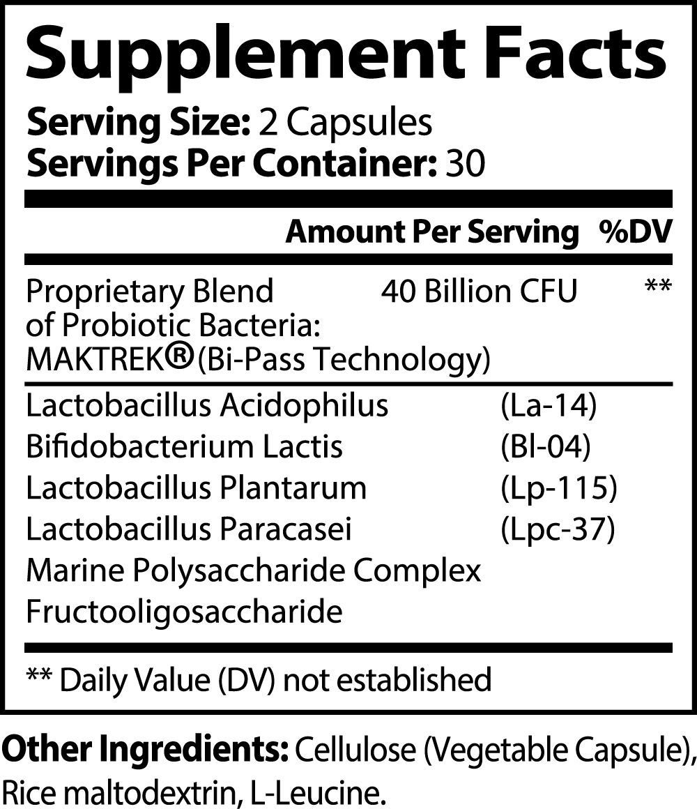 Anacotte Advanced Probiotic 40 Billion CFU with Prebiotics for Optimal Digestive Health