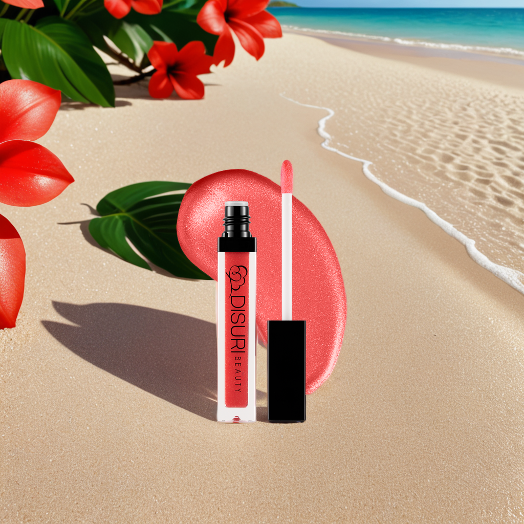 DISURI Beauty Shimmer Lip Gloss - Tropical Burst
