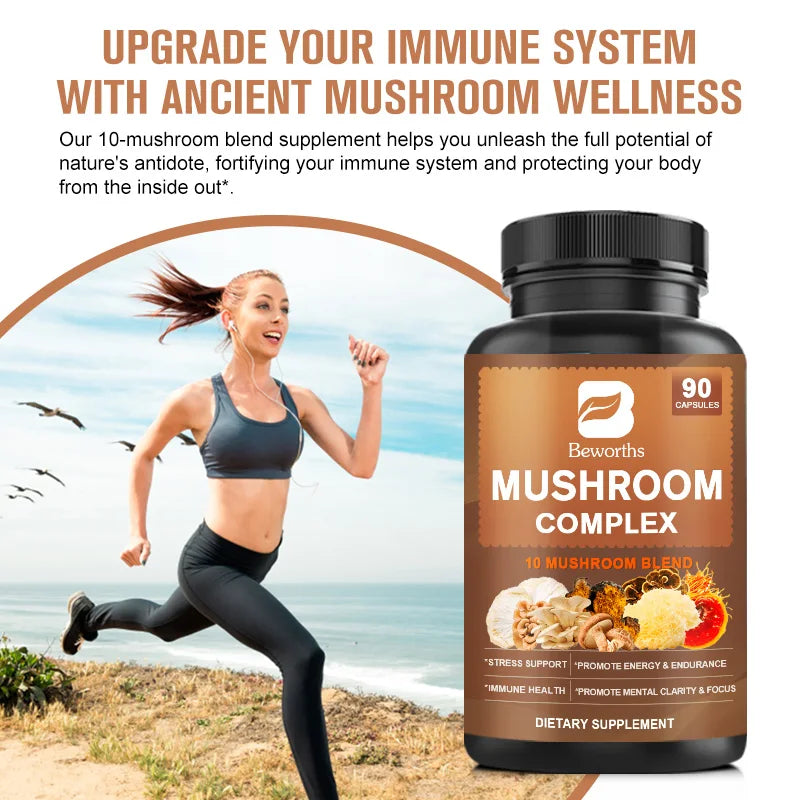 BEWORHTS 90pcs Mushroom Capsules for Health