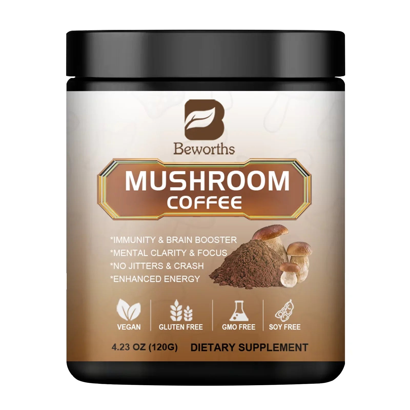 BWEORTHS Mushroom Coffee 250G - 10 in 1 Health Boost