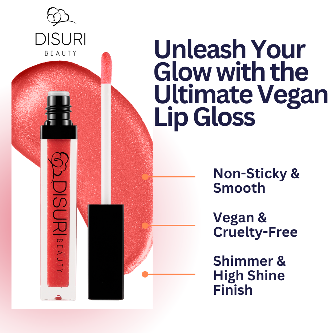 DISURI Beauty Shimmer Lip Gloss - Tropical Burst