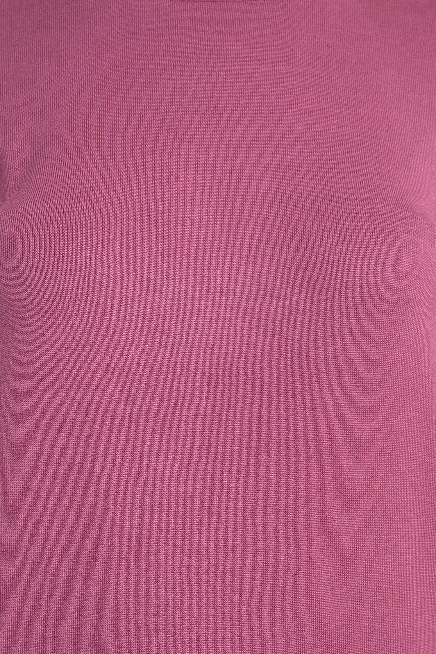 Adrianna Papell Crew Neck Short Sleeve Ruffled Shoulder Solid Knit Top