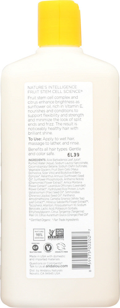 Andalou Naturals Healthy Shine Sunflower & Citrus Shampoo (1x11.5 Oz)
