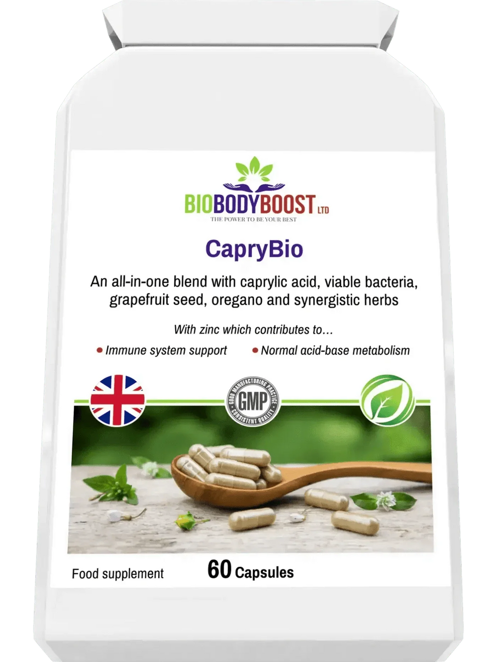CapryBio - Antifungal Caprylic Acid Capsules for Digestive Health