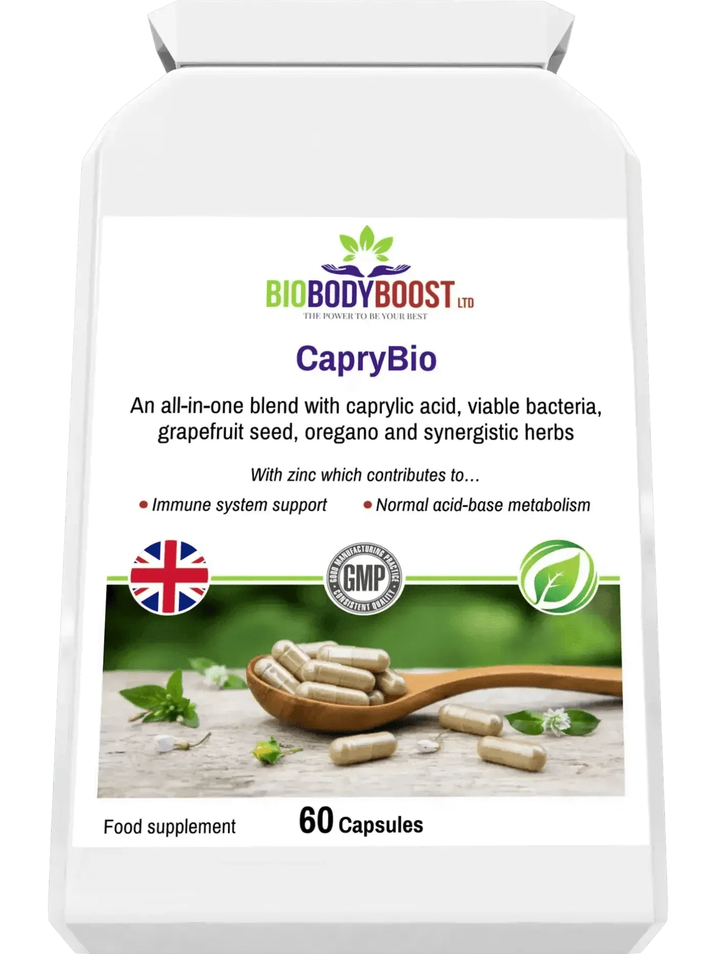 CapryBio - Antifungal Caprylic Acid Capsules for Digestive Health