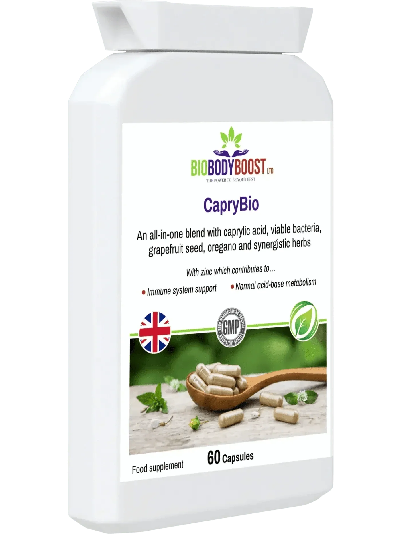 CapryBio - Antifungal Caprylic Acid Capsules for Digestive Health