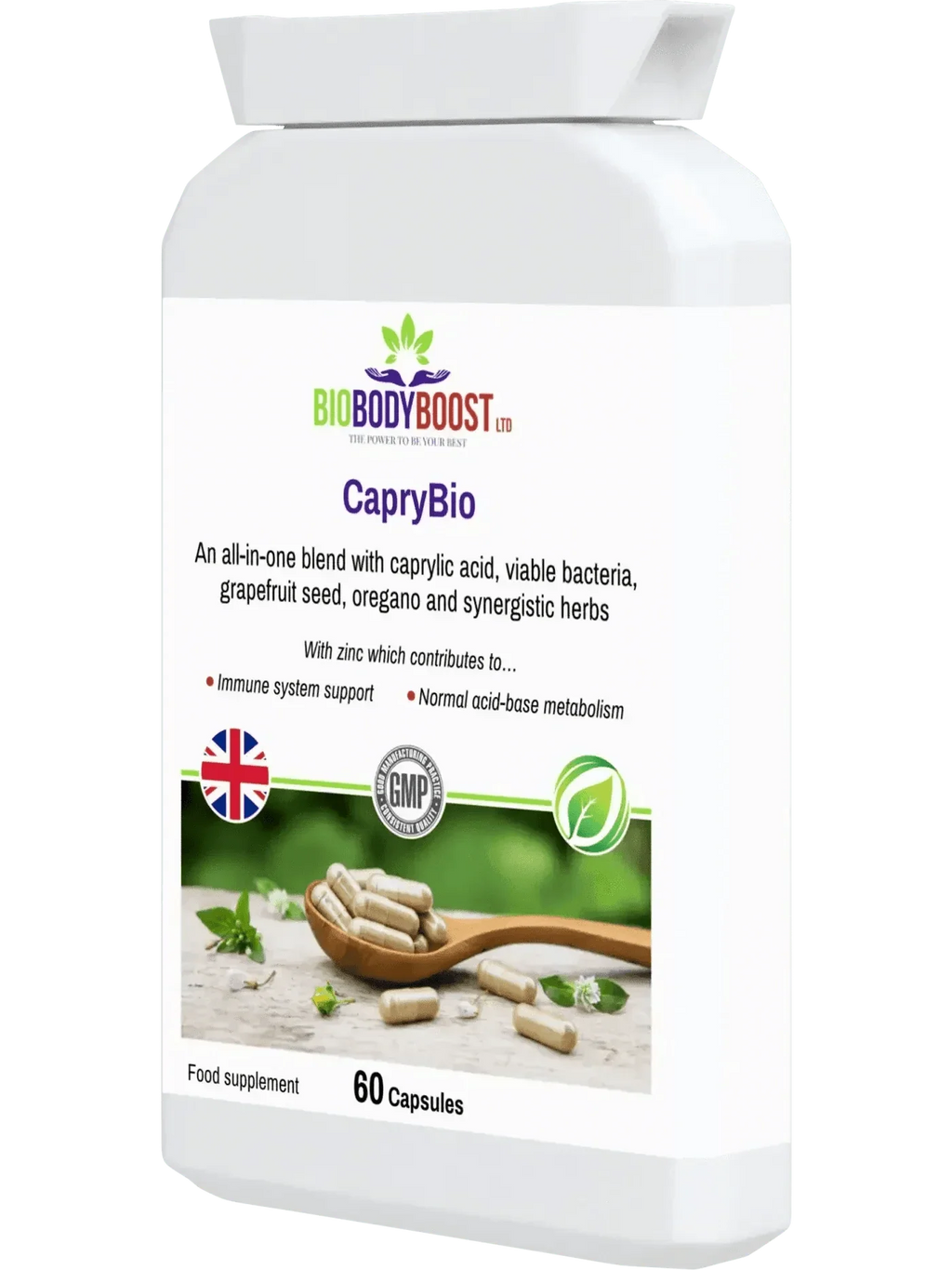 CapryBio - Antifungal Caprylic Acid Capsules for Digestive Health