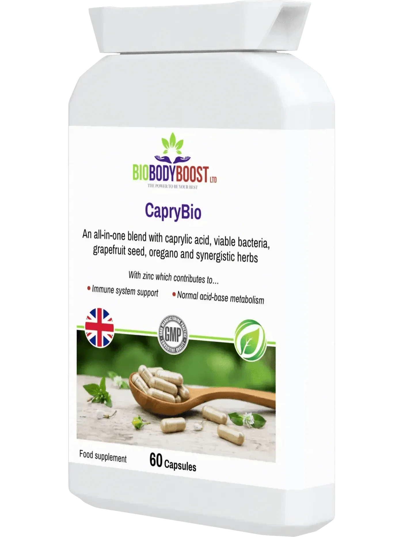 CapryBio - Antifungal Caprylic Acid Capsules for Digestive Health