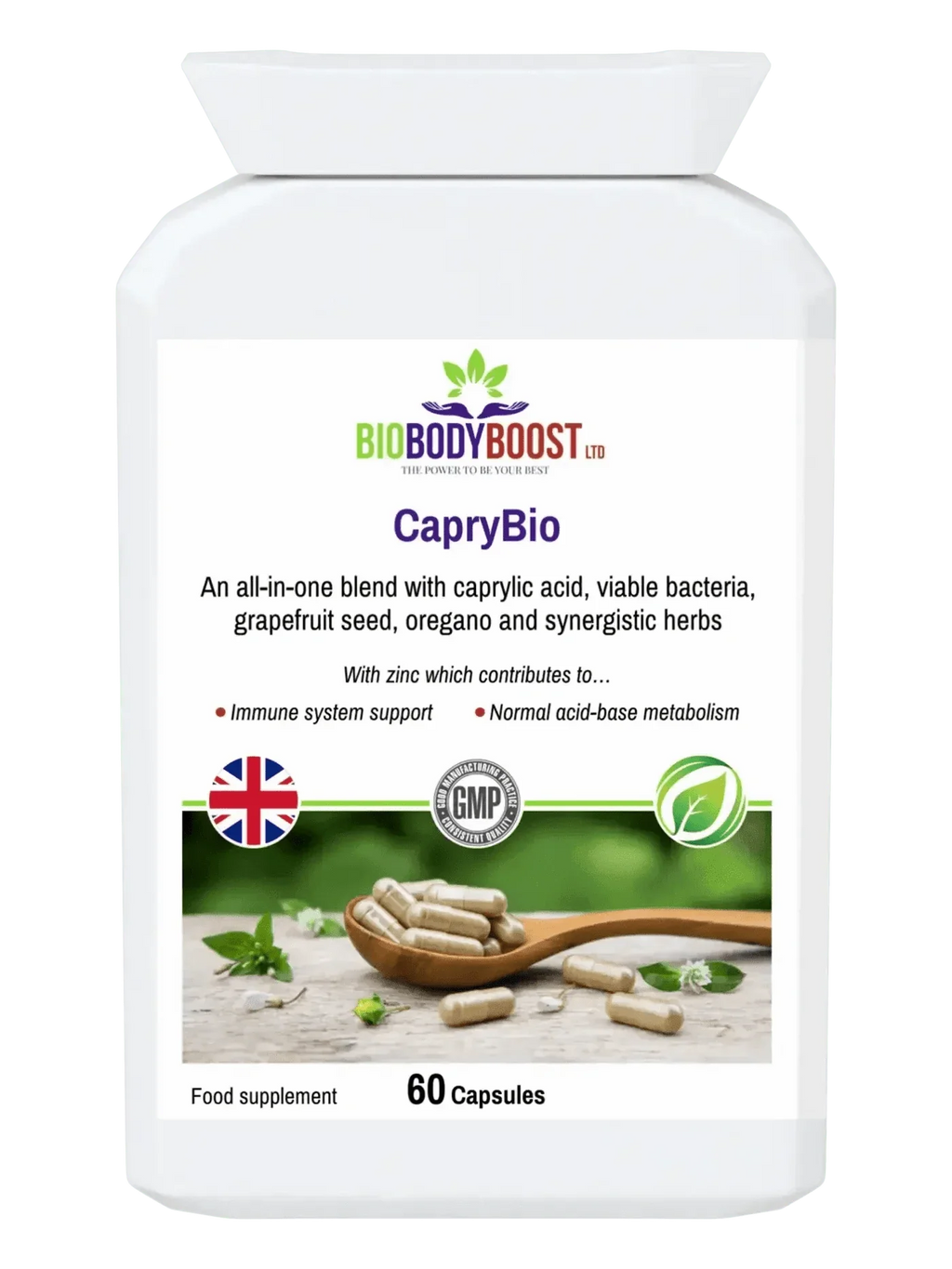 CapryBio - Antifungal Caprylic Acid Capsules for Digestive Health