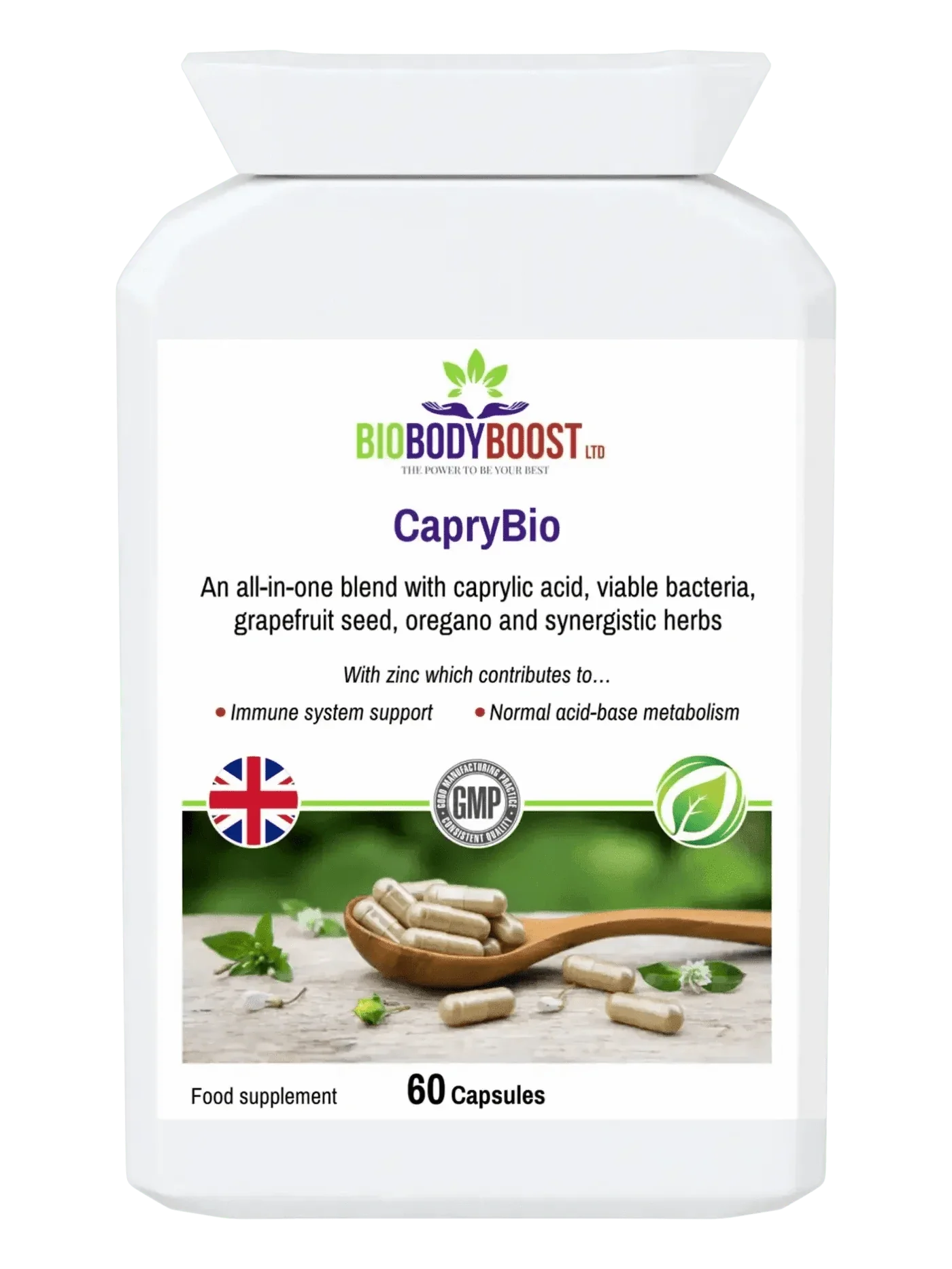 CapryBio - Antifungal Caprylic Acid Capsules for Digestive Health