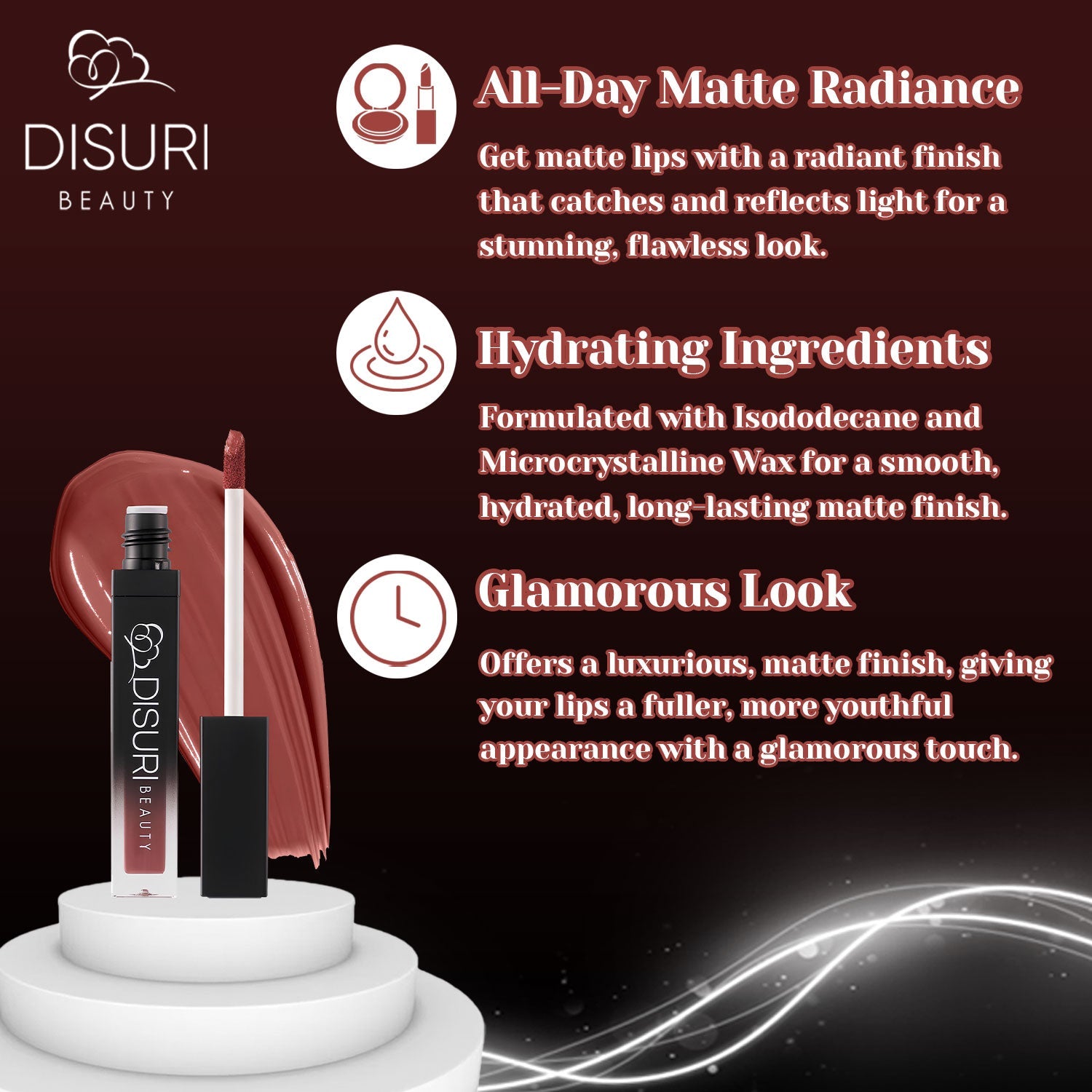 DISURI Beauty Liquid Lipstick - Crave Me