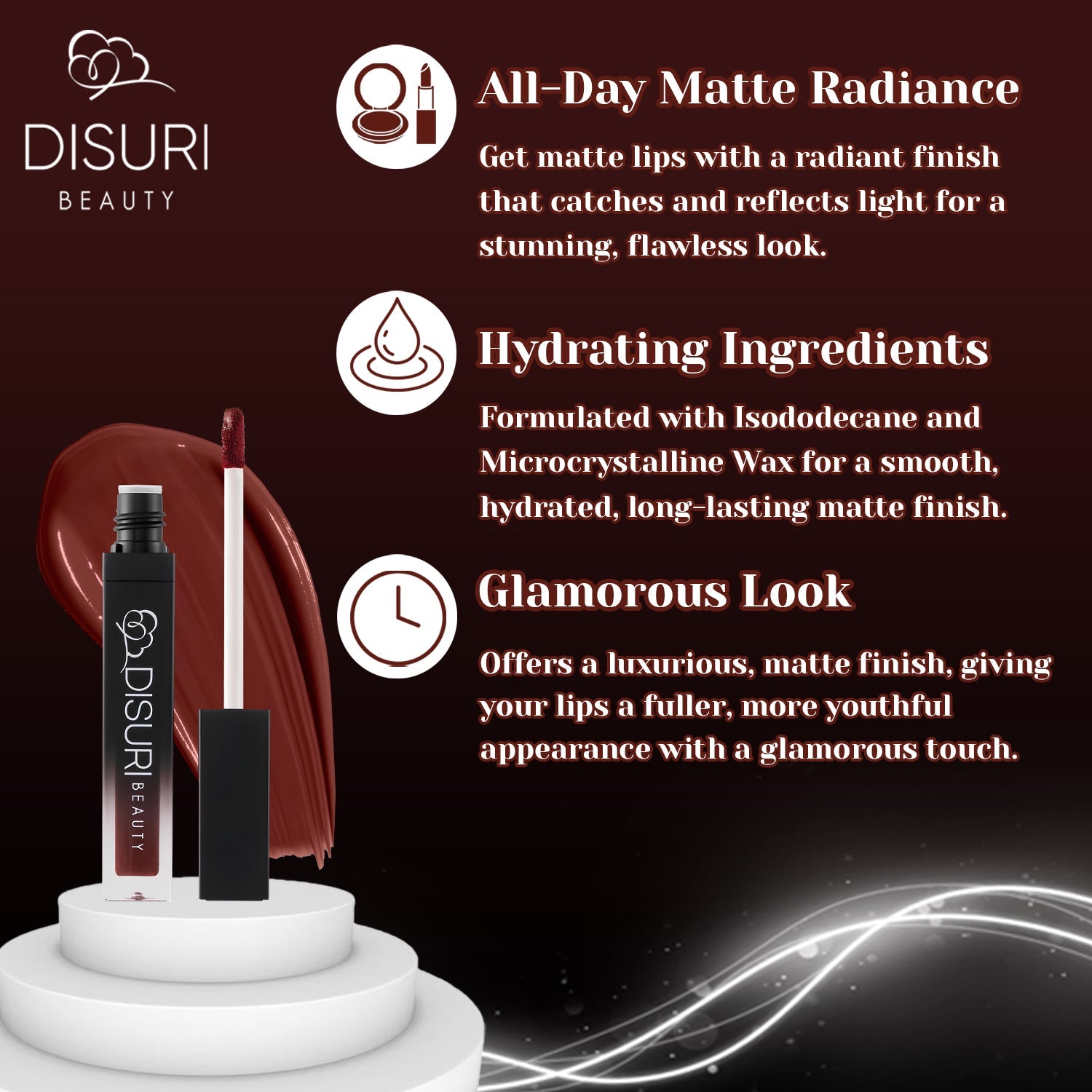 DISURI Beauty Liquid Lipstick - I Was Made For Loving You