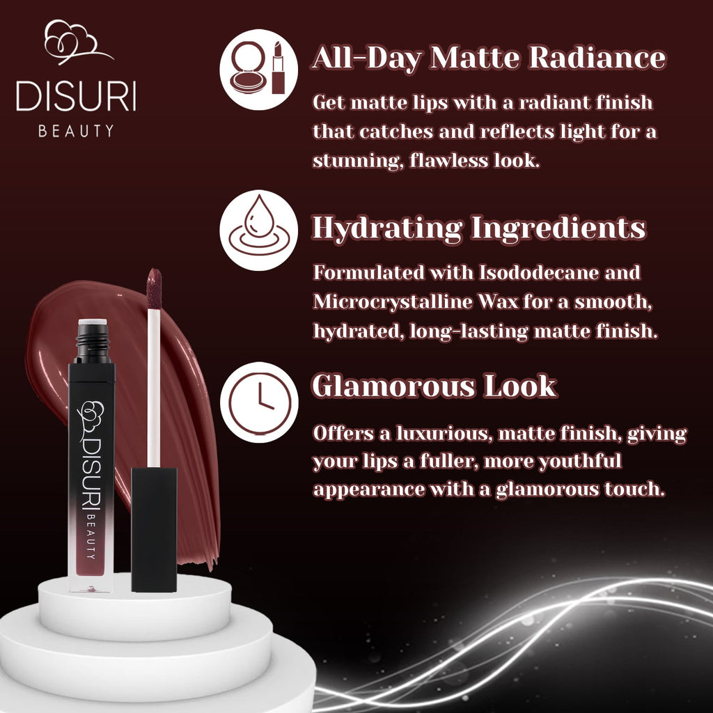 DISURI Beauty Liquid Lipstick - At My Worst