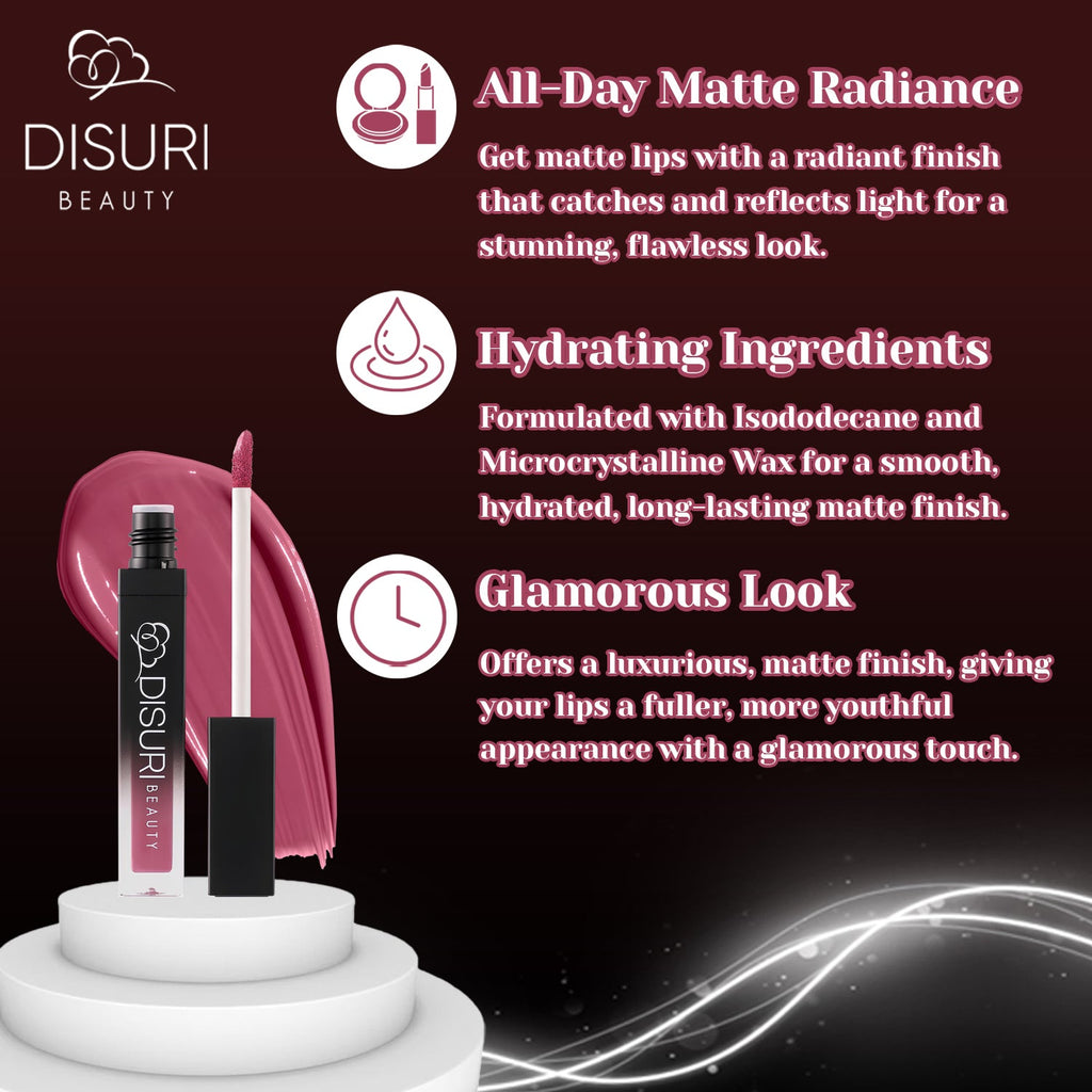 DISURI Beauty Liquid Lipstick - What’s Poppin?