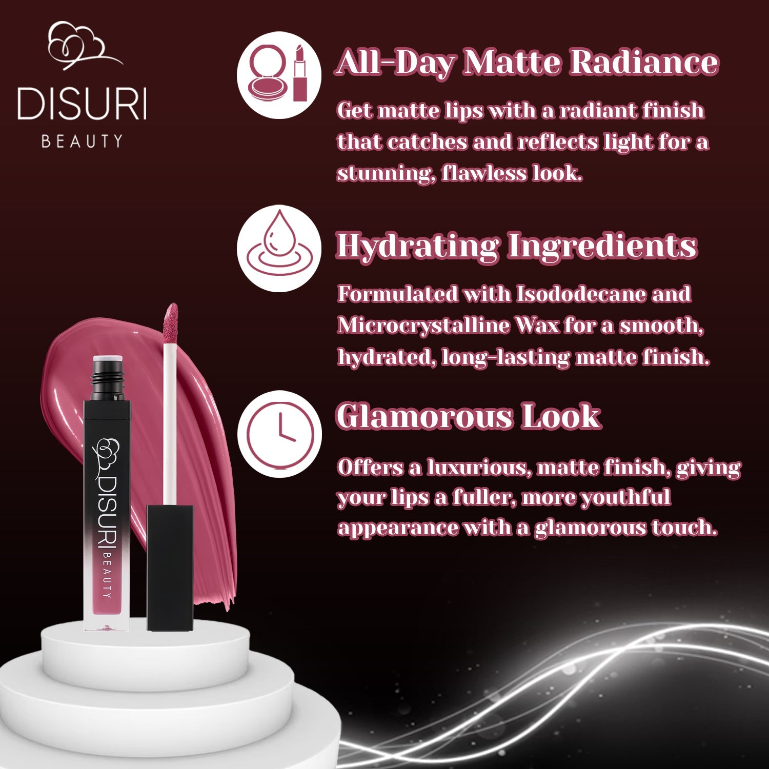DISURI Beauty Liquid Lipstick - What’s Poppin?
