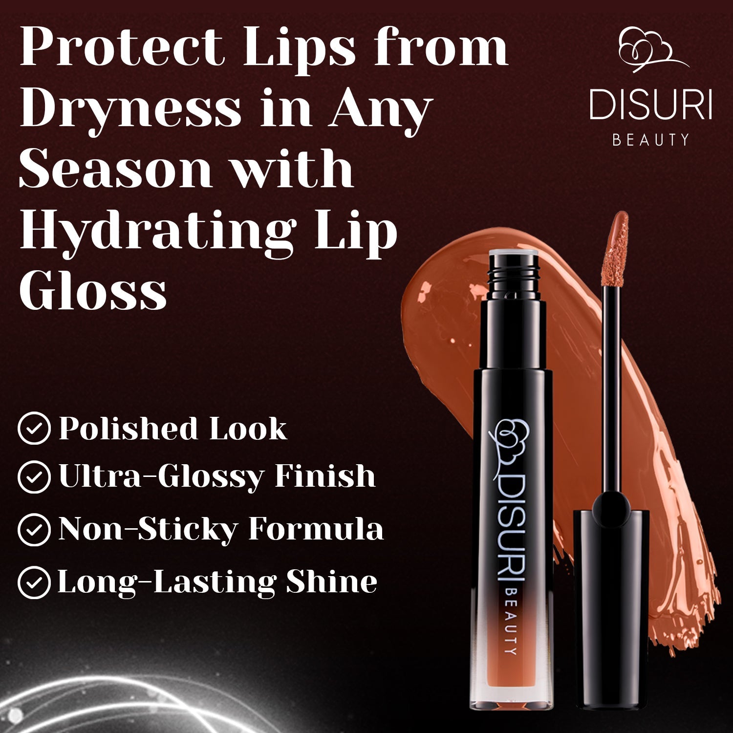 DISURI Beauty Glossy Blast Lip Gloss - Peanut Butter Kisses