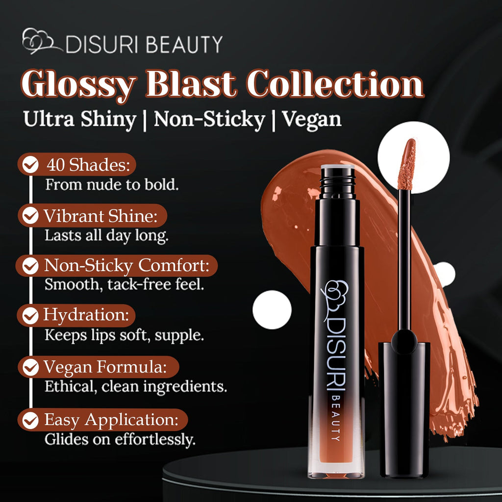 DISURI Beauty Glossy Blast Lip Gloss - Peanut Butter Kisses