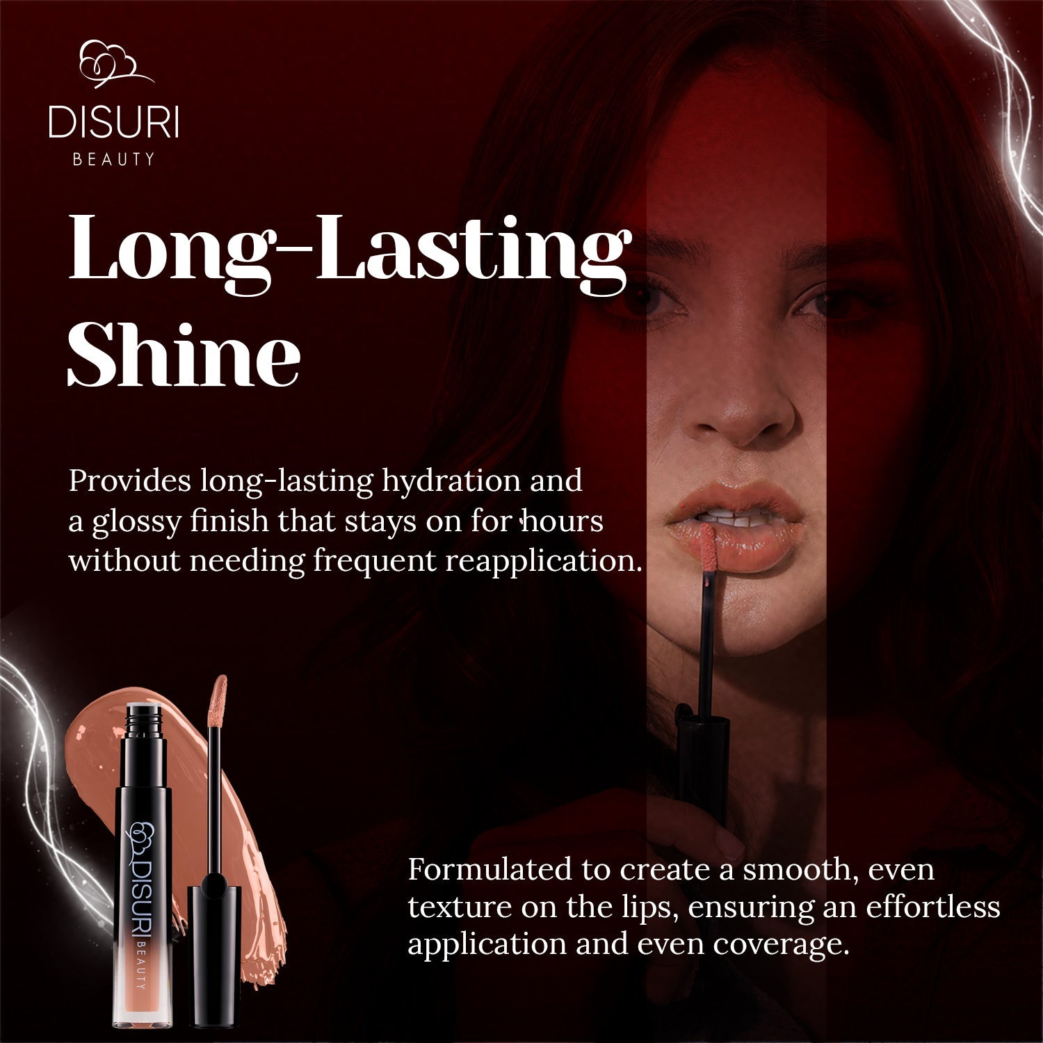 DISURI Beauty Glossy Blast Lip Gloss - Soft Spoken