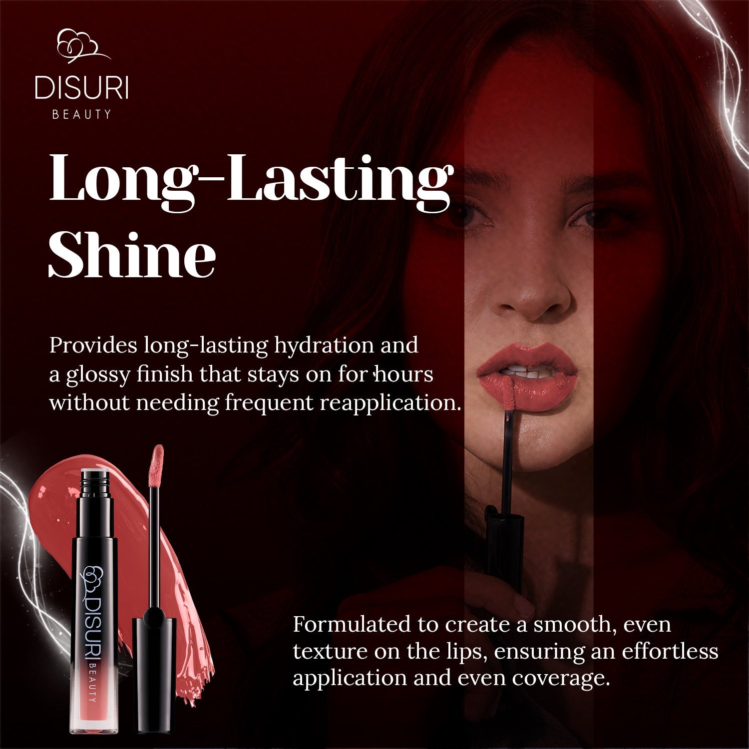 DISURI Beauty Glossy Blast Lip Gloss - Watermelon Rush