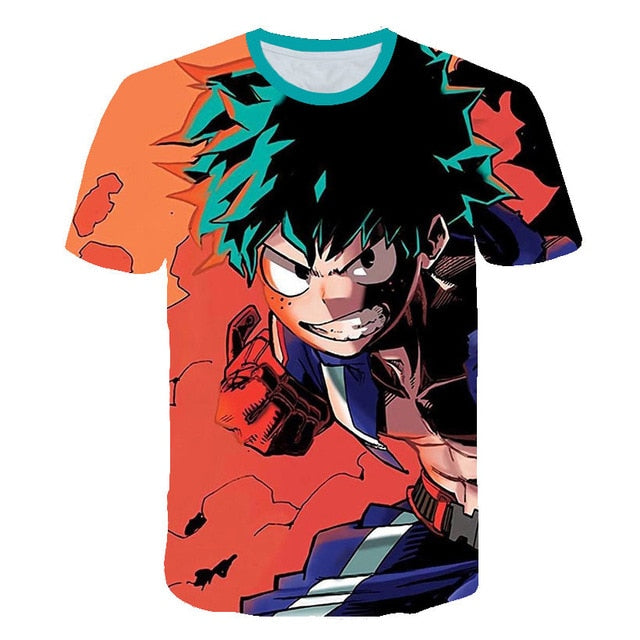 My Hero Academia Boku no hero Shirts 3D Print T shirt Hipster Cosplay Unisex tshirt Casual Boys Skateboard Hip-Hop