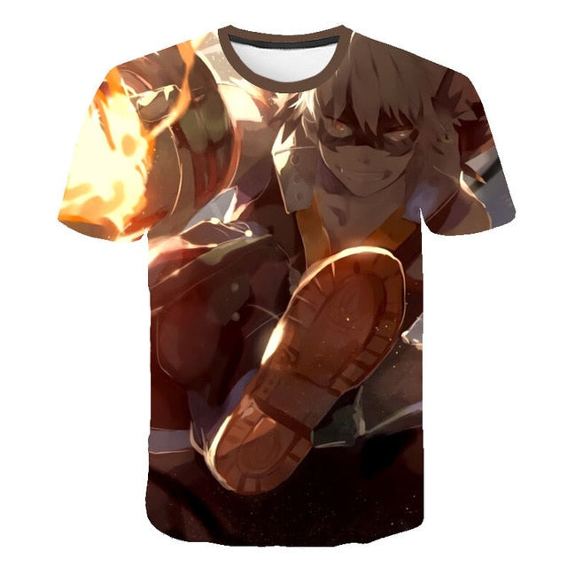 My Hero Academia Boku no hero Shirts 3D Print T shirt Hipster Cosplay Unisex tshirt Casual Boys Skateboard Hip-Hop