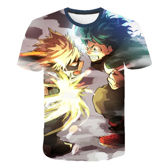 My Hero Academia Boku no hero Shirts 3D Print T shirt Hipster Cosplay Unisex tshirt Casual Boys Skateboard Hip-Hop