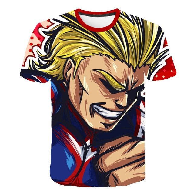 My Hero Academia Boku no hero Shirts 3D Print T shirt Hipster Cosplay Unisex tshirt Casual Boys Skateboard Hip-Hop