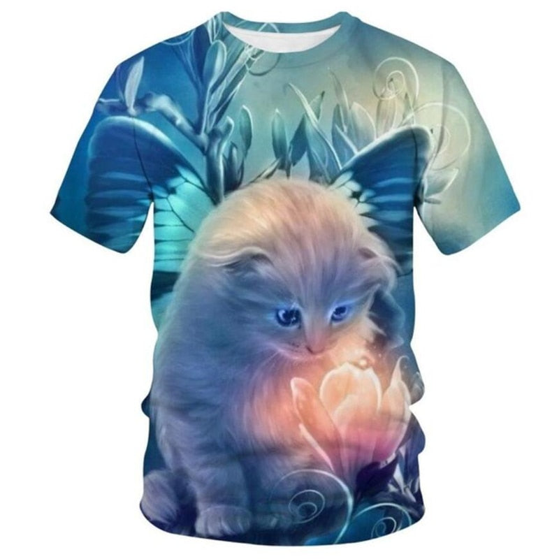 Hot Sell 3D printed Animal fox Women T shirts Summer Girls High Quality Cute color Casual short Sleeves Female Male Tshirts