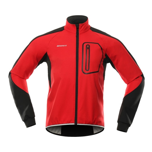 Cycling Jacket Men Winter Thermal Softshell Windproof Waterproof Bike Jacket MTB Coat Bicycle Clothing Reflective